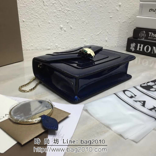 BVLGARI寶格麗 漆皮系列 小號 時尚 鏈條單肩斜挎包 34559 FYD1370